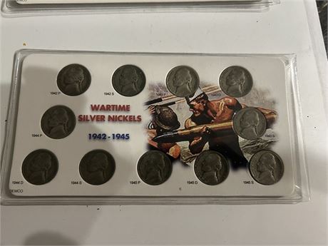 Wartime Silver nickels (L)
