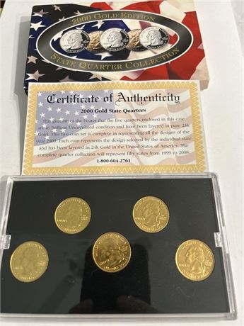 Gold Edition 2000 State Quarter collection (L)