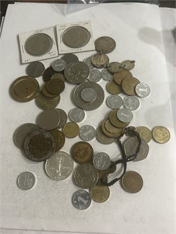 Miscellaneous foreign coins a lot (L)