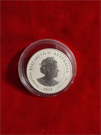 2021 1.5 oz Silver Spotted Eagle Ray BU Coin Australia Perth Mint
