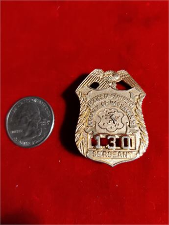 Vintage Police Dept. County Of Nassau N.Y. Sargeant Pin Small #130