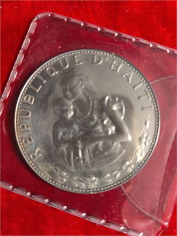 Haiti 50 Gourdes 1973 Silver Coin