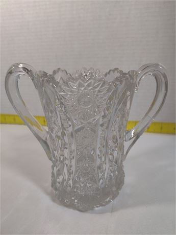 Vtg Early American Pressed Glass Celery Vase