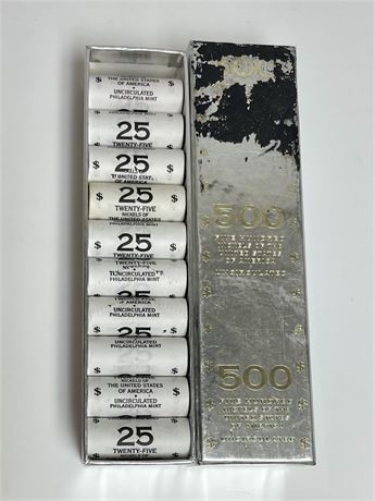 500 U.S. Nickels (20 Rolls)