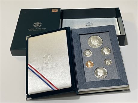 1990 U.S. Mint Prestige Set with Eisenhower Silver Dollar