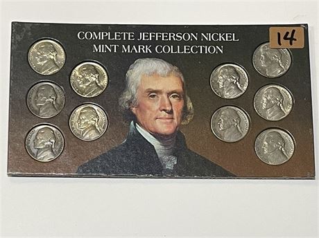 Jefferson Nickel Mint Mark Collection
