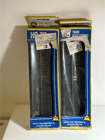 2 AHM HO Train 590D- PLATE GIRDER BRIDGE W/BRASS TRACK(L)