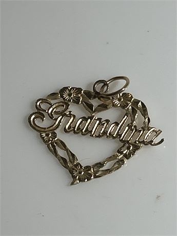 14K YELLOW GOLD OPEN HEART PENDANT(L)